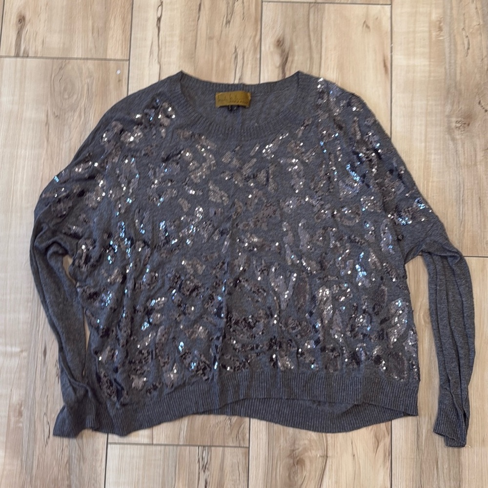Sequin gray sweater